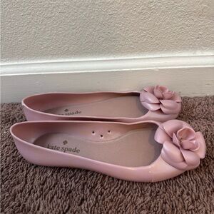 Kate Spade Floral Jelly Ballet Flats Flower Pink Lilac Mauve Size 7